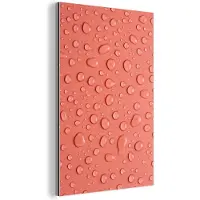 MuchoWow Aluminium schilderij 20x30 cm - Wanddecoratie metaal - Water - Druppels - Roze - Metalen muurdecoratie woonkamer - Decoratie industrieel - Foto op dibond - Industriële accessoires slaapkamer