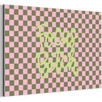 MuchoWow Aluminium schilderij 30x20 cm - Wanddecoratie metaal - Focus - Vakken - Roze - Metalen muurdecoratie woonkamer - Decoratie industrieel - Foto op dibond - Industriële accessoires slaapkamer