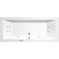 Bestbad Luso bubbelbad 180x80 cm met RB1 enkel whirlpool wit