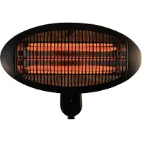 BRASQ Elektrische Terrasverwarmer Hangend PHW100 - Heater 2000W - 3 warmtestanden - Voor binnen en buiten - Spatwaterdicht - Zwart