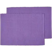 Homescapes placemat paars set van 2 – 100% katoen, 33x50 cm