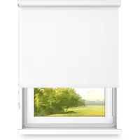 Time4blinds Vrijhangend Rolgordijn in Aluminium Cassette – Keukenzonwering voor Ramen – Slaapkamerjaloezieën voor Ramen – Rolluiken voor Ramen voor Binnen – 1400x1000 mm – Klassiek Wit – Rechtszijdig