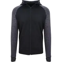 Just Cool Sporthoodie heren 'Cool Contrast Zipped' met capuchon Zwart - XXL