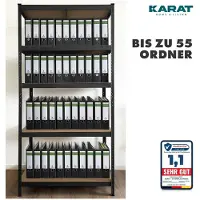 Karat Kast MDF (Medium-density fibreboard), Plaatstaal 1.200 x 600 x 2,000 mm Zwart 2 Stuks