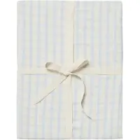Garbo&Friends Gingham Sky Muslin Fitted Sheet Junior 60x120 Cm - Onderlakens Biologisch Katoen Blue - GF150281-6700-182SE