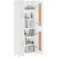 vidaXL Hoge kast 69,5x34x180 cm bewerkt hout wit