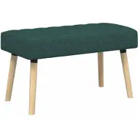 vidaXL Kanaalgeplooide Bank Donkergroen 80 x 40 x 46 cm Stof