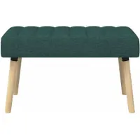 vidaXL Kanaalgeplooide Bank Donkergroen 80 x 40 x 46 cm Stof