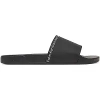 Calvin Klein Muiltjes 'Essential Repeat Logo Pool' zwart / wit