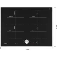 NEFF Refurbished | N 90 T67TTX4L0 - Flex Inductiekookplaat - Twist Pad bediening - Zwart