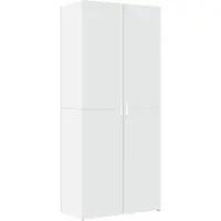 vidaXL Hoge kast 80x42,5x185 cm bewerkt hout wit