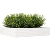 vidaXL Plantenbak 110x110x23 cm massief grenenhout wit
