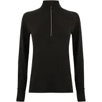 Tombo Langarm T-shirt 1/4 zip vrouw