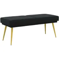 vidaXL Dubbel-laags bank Zwart 120 x 45 x 46 cm fluweel