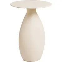 House Nordic Bijzettafel Calais - Rond Off-White Metaal - Ø36x50cm