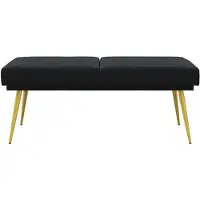vidaXL Dubbel-laags bank Zwart 120 x 45 x 46 cm fluweel