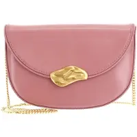 Ted Baker Leren schoudertas clutch Ddalie Leather Statement Hardware Clutch Dusky - Pink oud roze