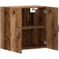vidaXL Wandkast 60x31x60 cm bewerkt hout oud houtkleurig