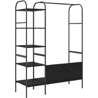 vidaXL Kledingrek Zwart 120 x 44 x 160 cm Bewerkt hout