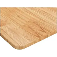 vidaXL Wastafelblad 100x60x1,5cm behandeld massief hout donkerbruin