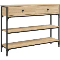 vidaXL Wandtafel 100x25x75 cm bewerkt hout sonoma eikenkleurig