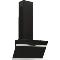 vidaXL Wandafzuigkap 60 cm staal en gehard glas zwart