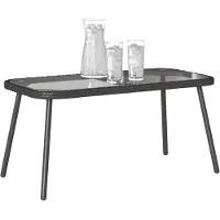 vidaXL Salontafel, zwart, 90 x 45 x 43 cm, polyrotan