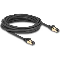 DeLOCK RJ45 Network Cable Cat.6A male to male S/FTP black 5 m with Cat.7 raw cable suitable for industrial and outdoor use