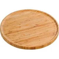Kesper 58463 pizzaplaat 32 cm van FSC-gecertificeerd bamboe, houten bord, pizzaonderlegger, pizza-houten bord, houten servies