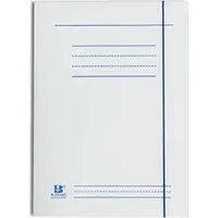BARBARA Kartonnen A4 map met elastiek, 350g, blanco