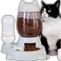 Retoo Automatische Voer- en Waterdispenser voor Hond & Kat – Voerstation 2,2L + Waterbak 0,5L – Voor Droogvoer en Water