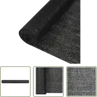 The Living Store Buitenschutting - Privacynet - Privacynet 150 g/m² 1x25 m HDPE zwart - Tuinset - Windscherm - Zonnewering