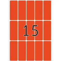 Herma Etiketten 2412 Klevend Rood 20 x 50 mm 32 Vellen à 15 Etiketten