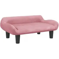 vidaXL Hondenmand 70x40x24 cm fluweel roze