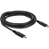 DeLOCK Premium USB-C naar USB-C kabel met E-Marker chip - USB2.0 - tot 20V/5A / zwart - 3 meter
