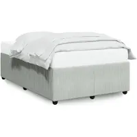 vidaXL Bedframe zonder matras 120x200 cm fluweel lichtgrijs
