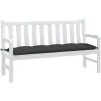 vidaXL Tuinbankkussen 150x50x7 cm stof gemêleerd antracietkleurig
