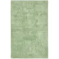 Homescapes Laagpolig vloerkleed Union Jack Effen Britse vlag limoengroen 50 x 80 cm