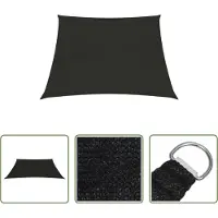 The Living Store Schaduwdoek - HDPE - 3/4 x 2 m - Zwart