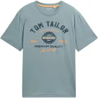 Tom Tailor Shirt grijs / lichtgrijs / oranje