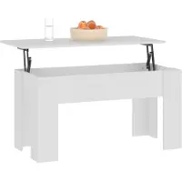 vidaXL Salontafel 101x49x52 cm bewerkt hout wit