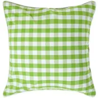 Homescapes groen geruit kussenhoes 60 x 60 cm gemaakt van 100% katoen