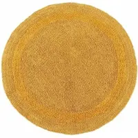 Homescapes ronde badmat mosterdgeel 80 cm gemaakt van 100% katoen