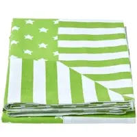 Homescapes - Sprei - Sterren en Strepen - 100% Katoen - Groen - 150x200 cm