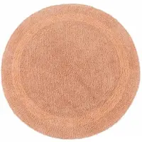 Homescapes ronde badmat abrikoos 80 cm gemaakt van 100% katoen