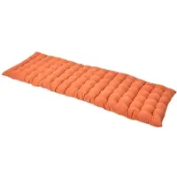 Homescapes Tuinbank Kussen – Oranje – 3 Zitter Zitkussen – 143x42 cm – 100% Katoen – Wasbaar – Comfortabel & Stevig