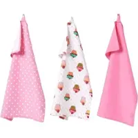 Homescapes theedoekenset 3 stuks cupcakes