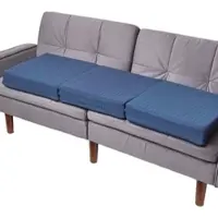 Homescapes bankkussen 150 x 50 cm voor 3-zits, donkerblauw - groot orthopedisch zitkussen