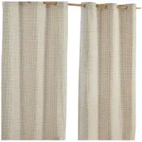 Homescapes gordijnen met oogjes gingham beige in een set van 2, 182 x 137 cm