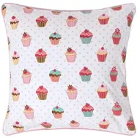 Homescapes Katoenen Cupcake Kussenhoes 60 x 60 cm